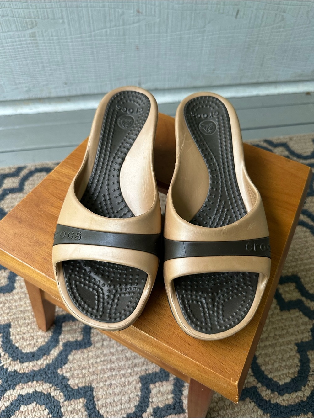 CROCS Sassari Wedge Open-toe Slide Sandals~10 - Picture 2 of 6